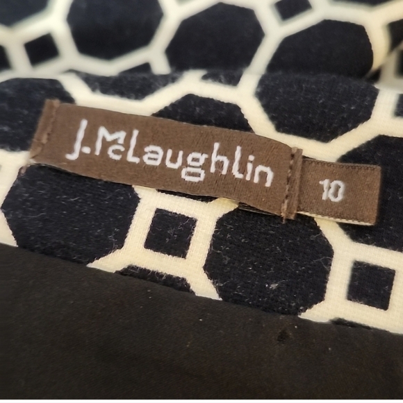 J. Mclaughlin Bees Nest Embroidered Pencil Skirt Womens 10 Career Office Strechy - Picture 7 of 7